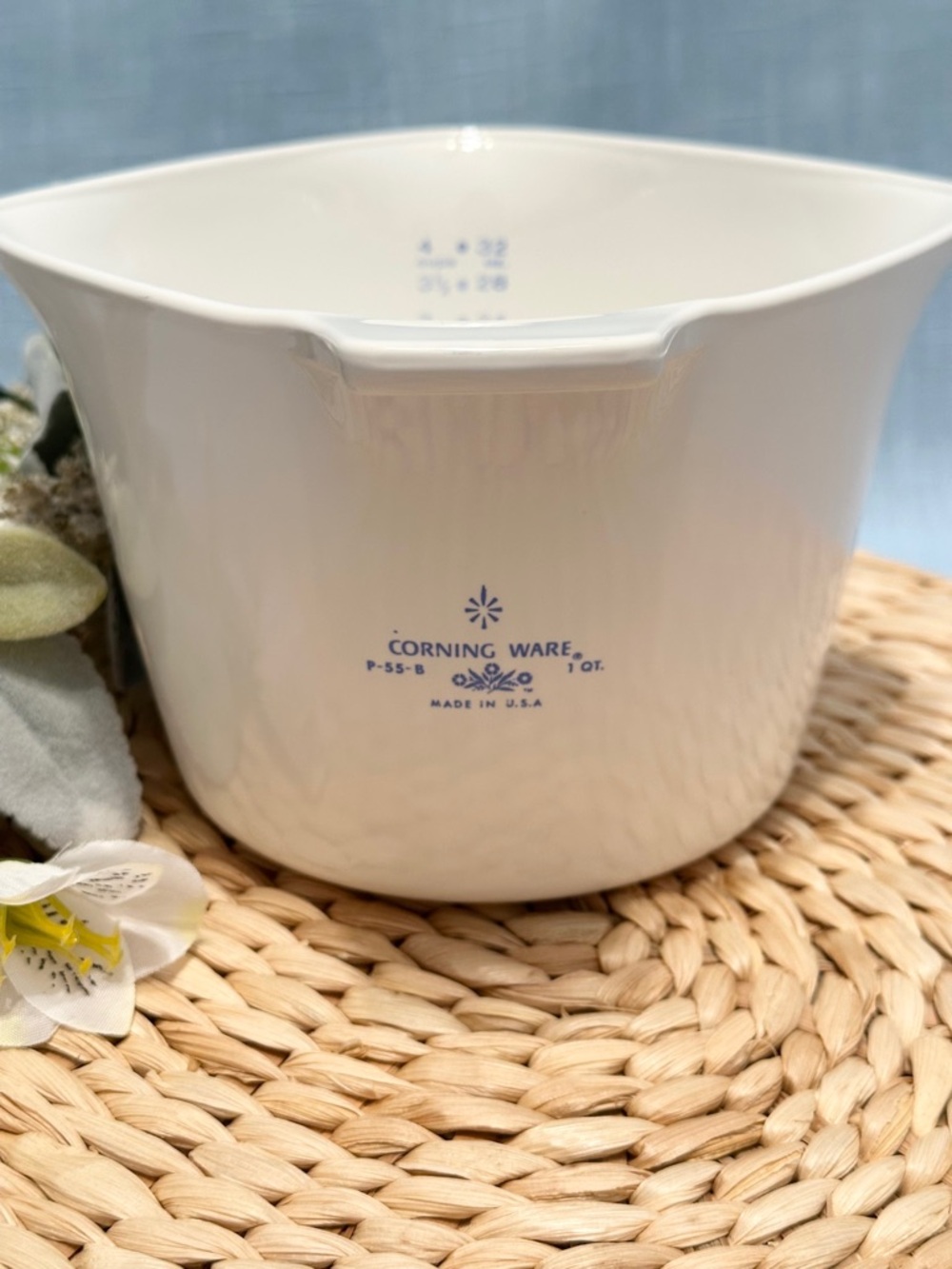 ✨💙 Vintage Corning Ware Blue Cornflower 
1-Quart Sauce Maker P-55-B - Picture 4 of 10